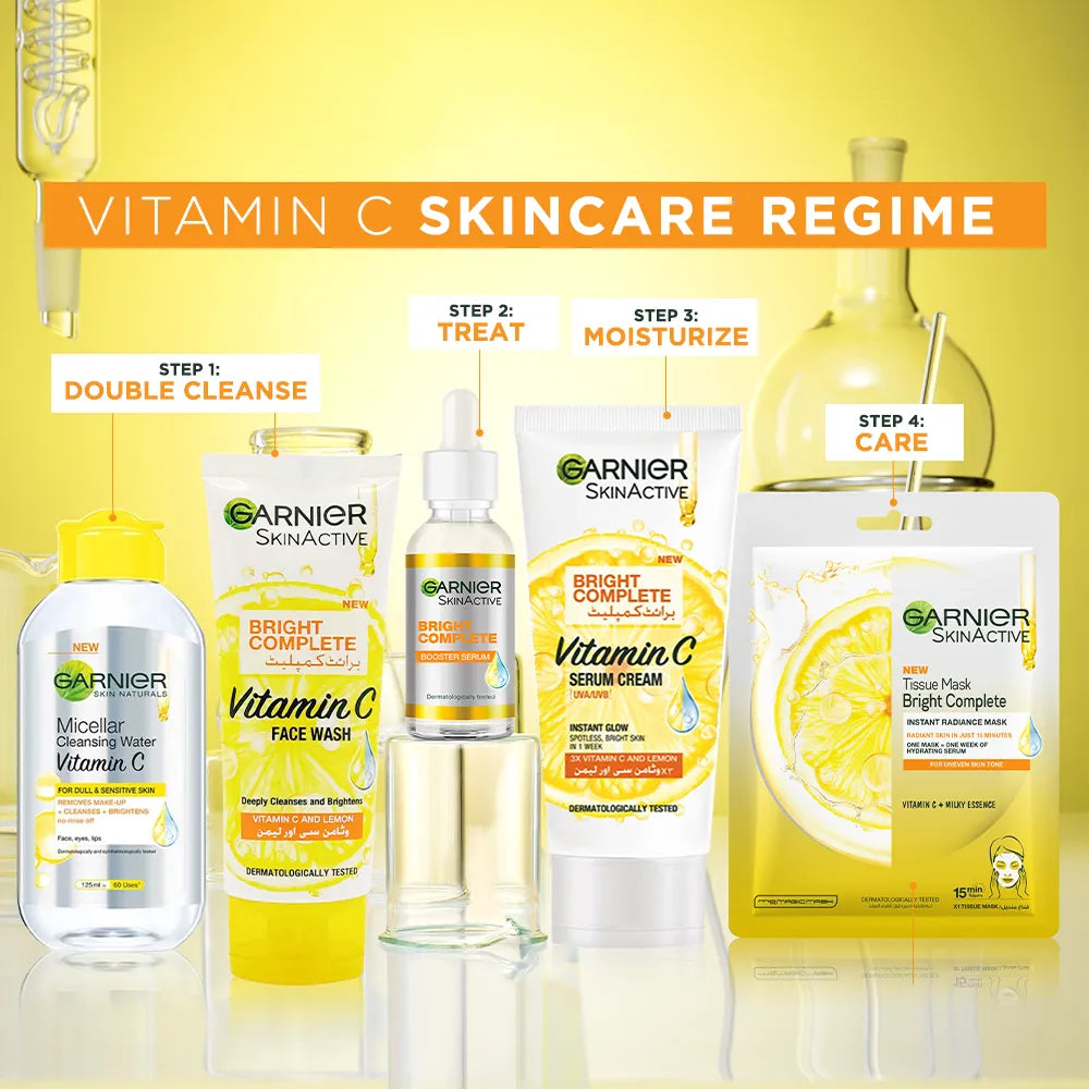 Garnier Skin Active Bright Complete Vitamin C Booster Serum 30 ML - Contains Niacinamide