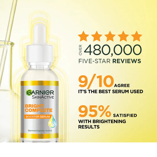 Garnier Skin Active Bright Complete Vitamin C Booster Serum 30 ML - Contains Niacinamide