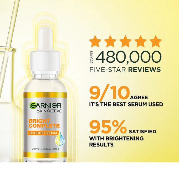 Garnier Skin Active Bright Complete Vitamin C Booster Serum 30 ML - Contains Niacinamide