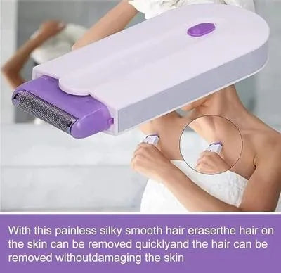 Rechargeable Hair Shaver Purple White ABS Women's Sensitive Skin