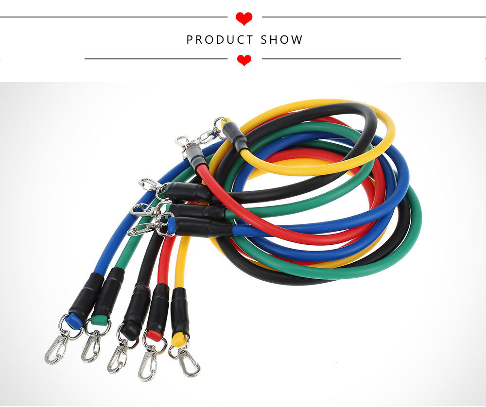 Pack Of 5 Fitness Gym Equipment Workout Elastic Resistance Bands Training For Exercise Pull Rope