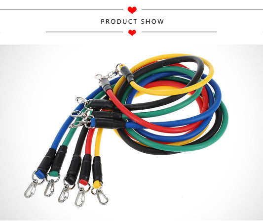 Pack Of 5 Fitness Gym Equipment Workout Elastic Resistance Bands Training For Exercise Pull Rope