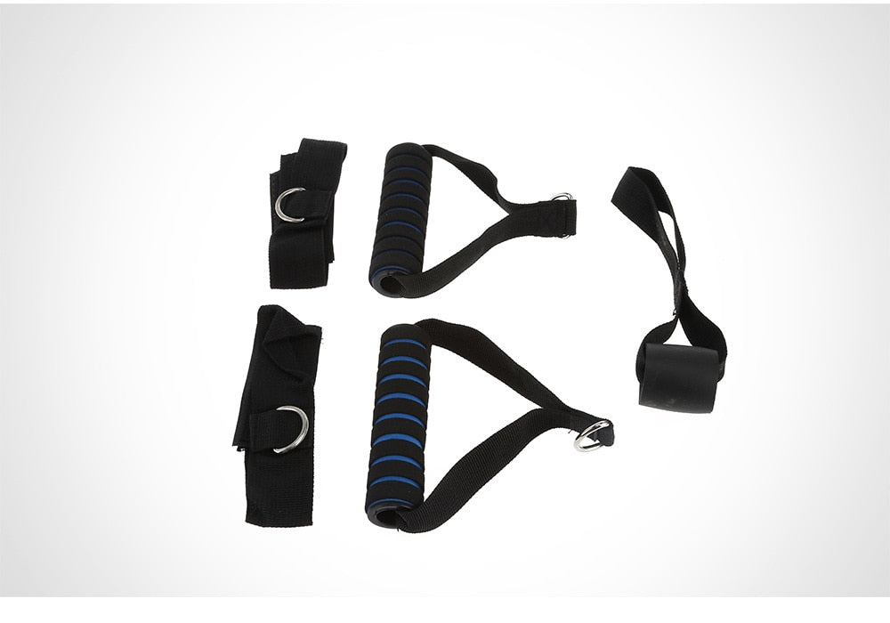Pack Of 5 Fitness Gym Equipment Workout Elastic Resistance Bands Training For Exercise Pull Rope