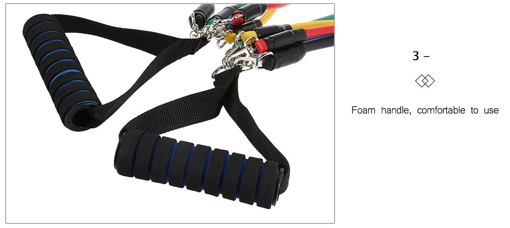 Pack Of 5 Fitness Gym Equipment Workout Elastic Resistance Bands Training For Exercise Pull Rope