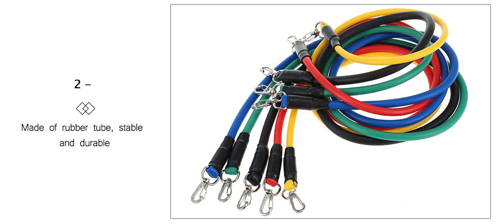 Pack Of 5 Fitness Gym Equipment Workout Elastic Resistance Bands Training For Exercise Pull Rope