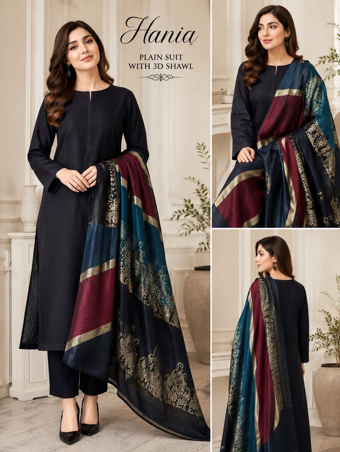 Most Hit Design Dhanak Winter Collection 2026 | 3-Piece Unstitched Suit with Fancy Wool Shawl