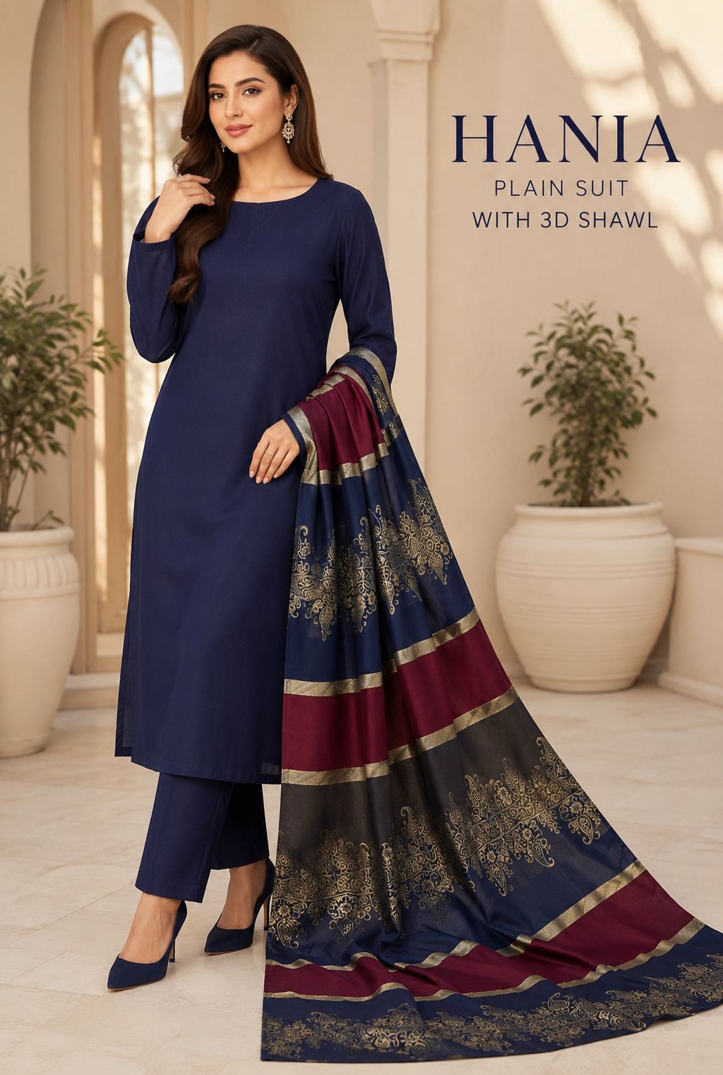 Most Hit Design Dhanak Winter Collection 2026 | 3-Piece Unstitched Suit with Fancy Wool Shawl