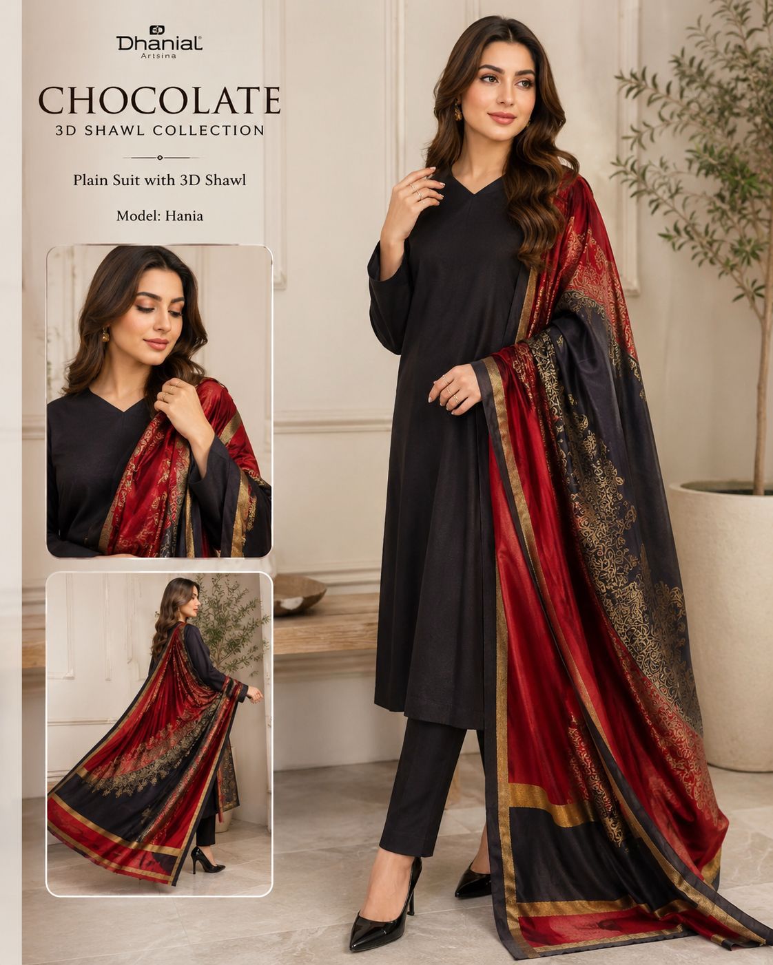 Most Hit Design Dhanak Winter Collection 2026 | 3-Piece Unstitched Suit with Fancy Wool Shawl