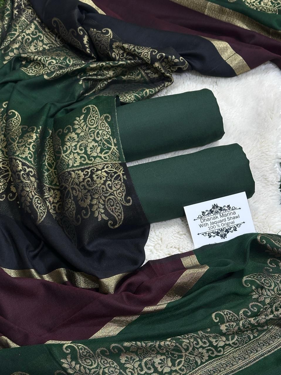 Most Hit Design Dhanak Winter Collection 2026 | 3-Piece Unstitched Suit with Fancy Wool Shawl