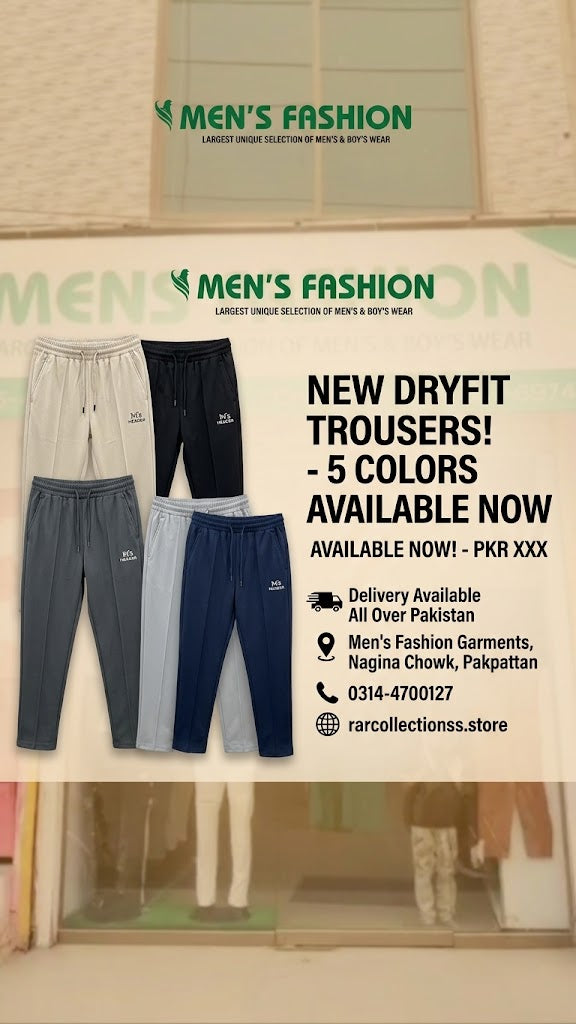 🔥 NEW ARRIVAL: Premium Dry-Fit Trousers Collection! 🔥