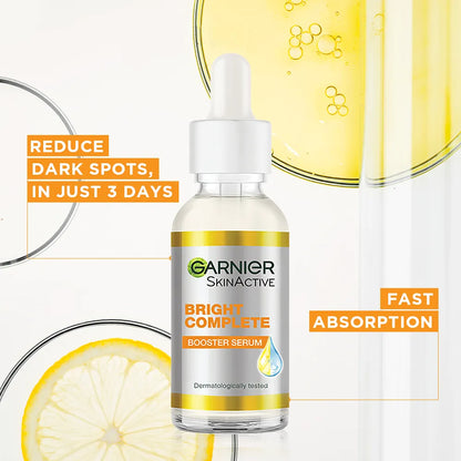 Garnier Skin Active Bright Complete Vitamin C Booster Serum 30 ML - Contains Niacinamide
