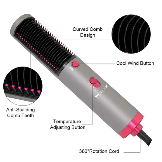 3 IN 1 MULTIFUNCTION HAIR STRAIGHTENER BRUSH